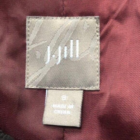 J. Jill Jacquard Black Jacquard Velour Blazer, Floral Pattern Women's Size 8 - Picture 8 of 10